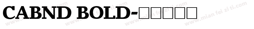 CABND BOLD字体转换